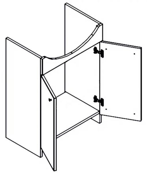 Cersanit Cersania+Rubid, umyvadlová skříňka + umyvadlo 60cm, bílá, S805-002-DSM