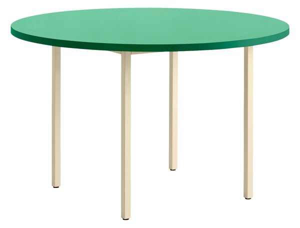 HAY Jídelní stůl Two-Colour Ø120, Ivory / Green Mint
