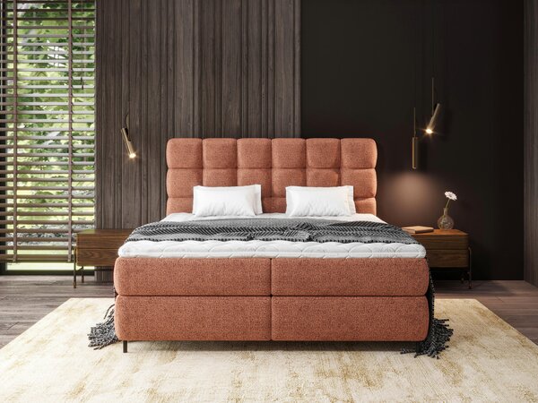 POSTEL BOXSPRING, 180/200 cm, rezavá Esposa - Manželské postele