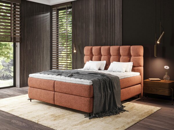 POSTEL BOXSPRING, 180/200 cm, rezavá Esposa - Manželské postele