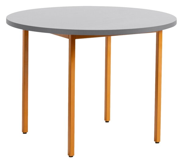 HAY Jídelní stůl Two-Colour Ø105, Ochre / Light Grey