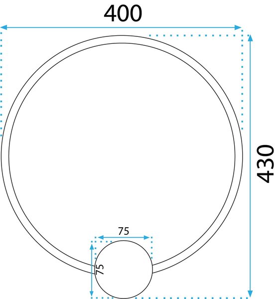 Toolight Toolight, LED nástěnné svítidlo 40cm 17W 4000K APP1388-CW, zlatá matná, OSW-00912