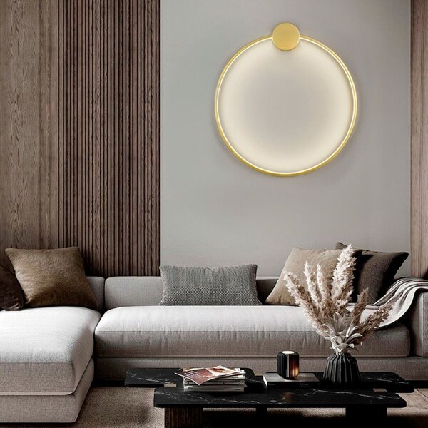 Toolight Toolight, LED nástěnné svítidlo 30cm 13W APP1384-CW, zlatá lesklá, OSW-00938