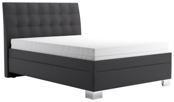 ČALOUNĚNÁ POSTEL, 140/200 cm, antracitová Blanar - Postele s úložným prostorem