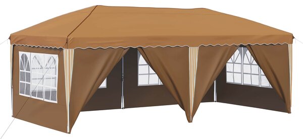 Párty stan s výsuvným stánkem 575 x 288 x 245 cm Béžová