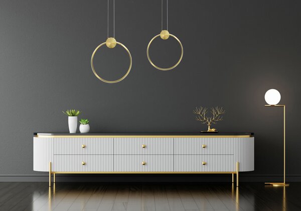 Toolight Stropní svítidlo LED APP1396-CP GOLD 40cm