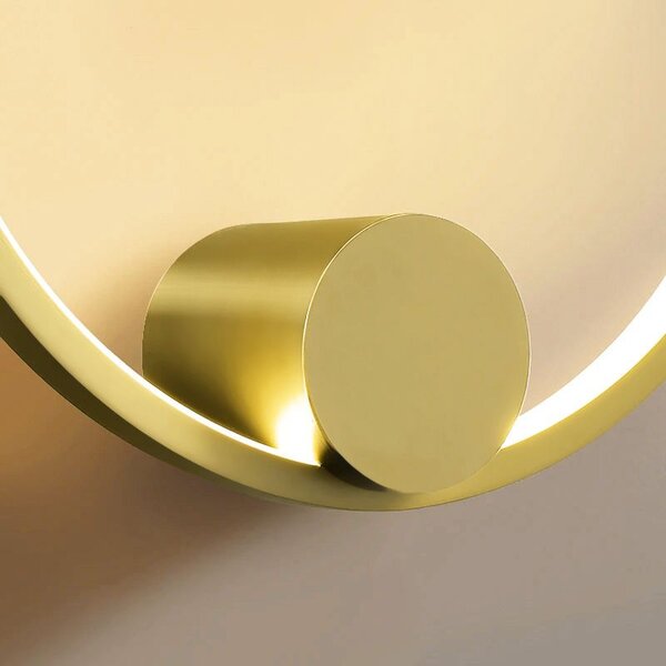 Toolight Toolight, LED nástěnné svítidlo 30cm 13W APP1384-CW, zlatá lesklá, OSW-00938