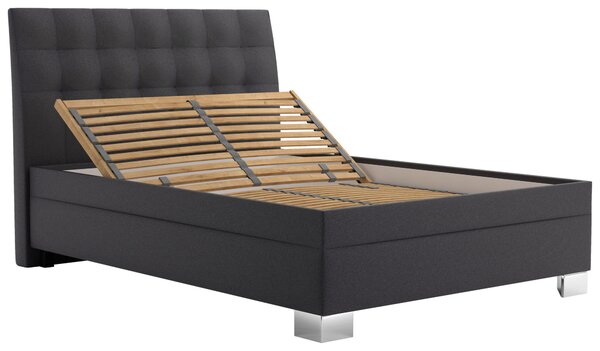 ČALOUNĚNÁ POSTEL, 140/200 cm, antracitová Blanar - Postele s úložným prostorem
