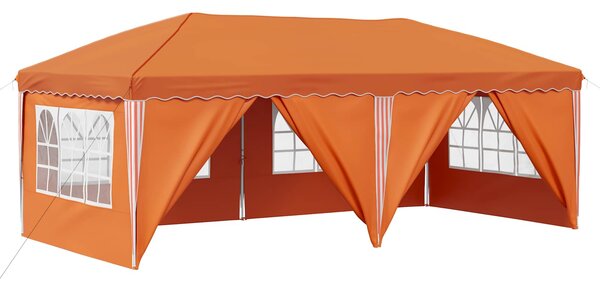 Párty stan s výsuvným stánkem 575 x 288 x 245 cm Oranžová
