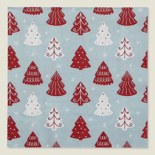 Vánoční ubrousky Winter Trees II 16x16 cm