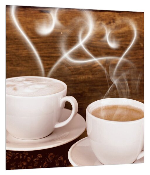 Obraz šálků kávy (30x30 cm)