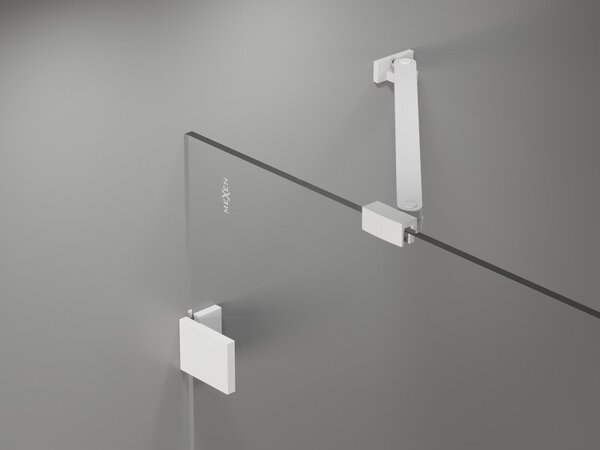 Mexen, Mexen Lunar 1-křídlová vanová zástěna 50 x 150 cm, transparentní, bílá - 897-050-000-20-00