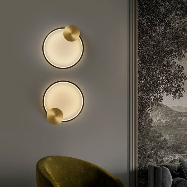 Toolight Toolight, LED nástěnné svítidlo 30cm, 13W, APP1385-CW, zlatá matná, OSW-00939