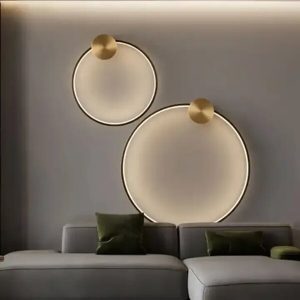 Toolight Toolight, LED nástěnné svítidlo 40cm 17W 4000K APP1388-CW, zlatá matná, OSW-00912