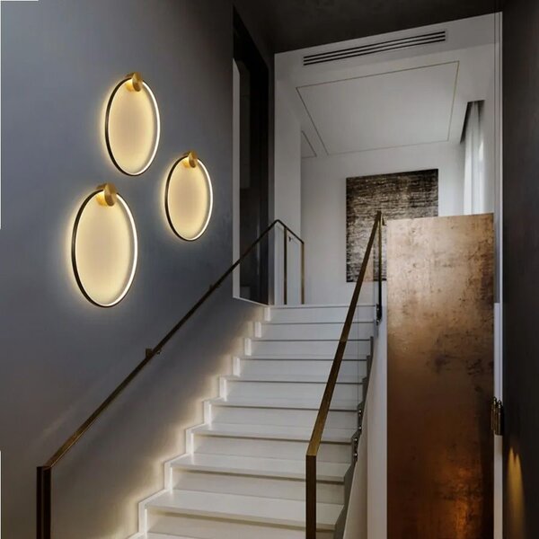 Toolight Toolight, LED nástěnné svítidlo 40cm 17W 4000K APP1388-CW, zlatá matná, OSW-00912