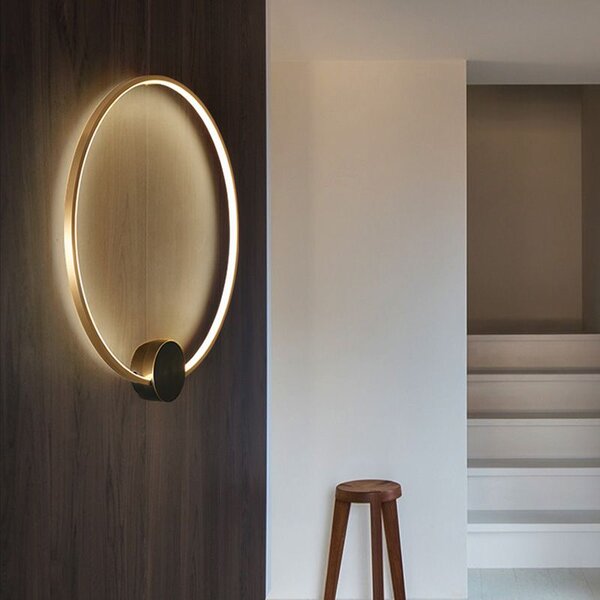 Toolight Toolight, LED nástěnné svítidlo 40cm 17W 4000K APP1388-CW, zlatá matná, OSW-00912