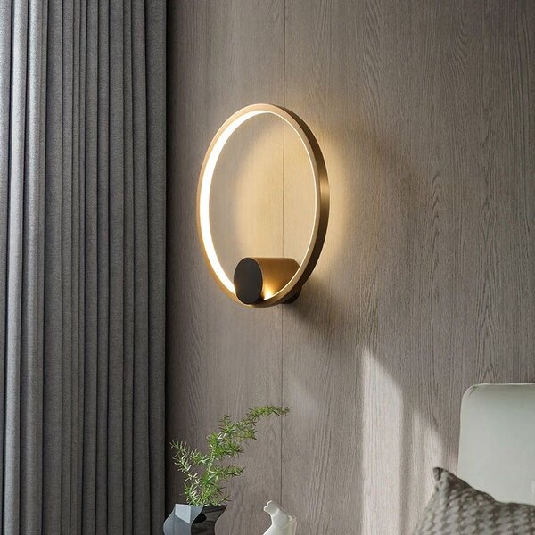 Toolight Toolight, LED nástěnné svítidlo 30cm, 13W, APP1385-CW, zlatá matná, OSW-00939