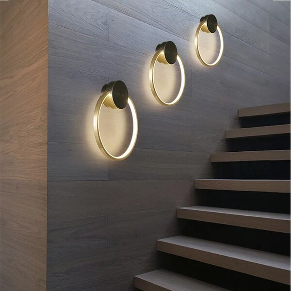 Toolight Toolight, LED nástěnné svítidlo 30cm, 13W, APP1385-CW, zlatá matná, OSW-00939