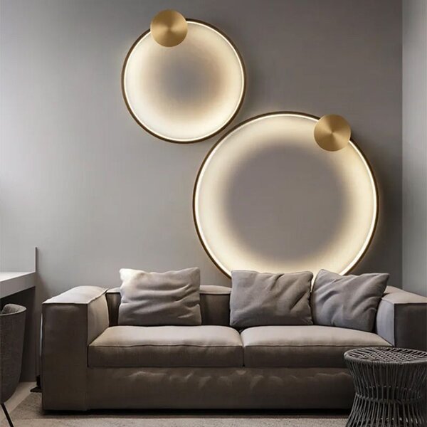Toolight Toolight, LED nástěnné svítidlo 40cm 17W 4000K APP1388-CW, zlatá matná, OSW-00912