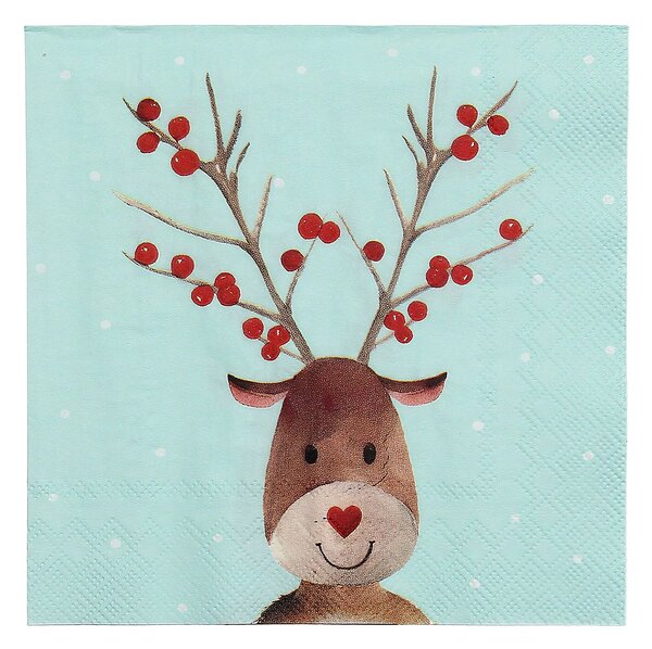 Vánoční ubrousky Reindeer Dots 20 szt