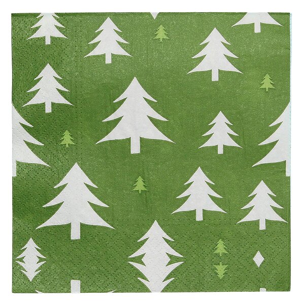 Vánoční ubrousky Green Trees I 20 szt