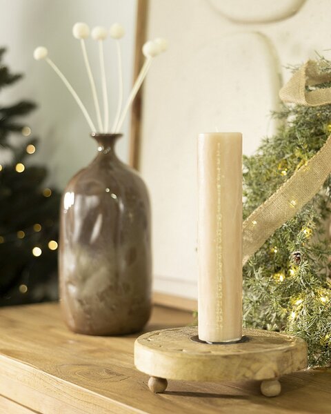 Adventní svíčka béžová 25 cm