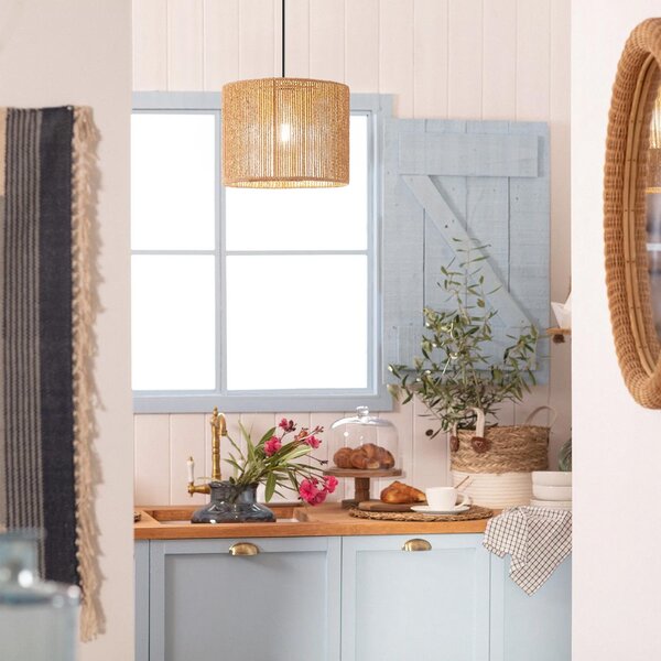 Toolight BOHO, stropní svítidlo o průměru 30cm 1xE27 APP1324-1CP, černá-hnědá, OSW-02411