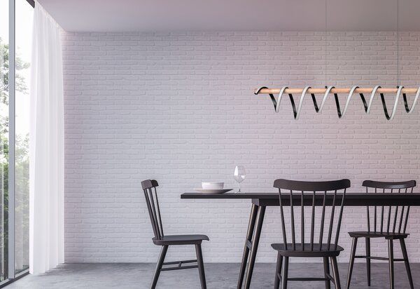 Toolight Toolight, LED stropní svítidlo 120cm 30W 4000K APP1288-CP, černá-hnědá, OSW-00943