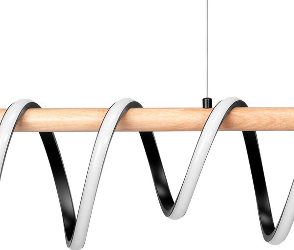 Toolight Toolight, LED stropní svítidlo 120cm 30W 4000K APP1288-CP, černá-hnědá, OSW-00943