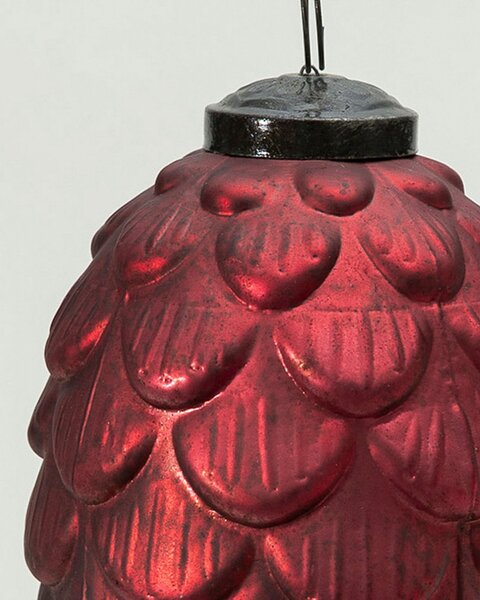 Skleněná baňka Pine Red 8x8x15 cm