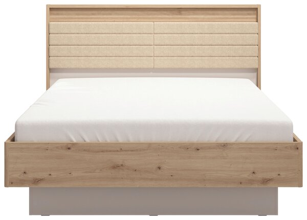 POSTEL, 160/200 cm, béžová, dub artisan Xora - Manželské postele