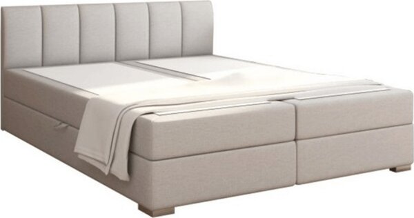 Tempo Kondela Čalouněná postel RIANA KOMFORT 160x200, s úložným prostorem, světle šedá