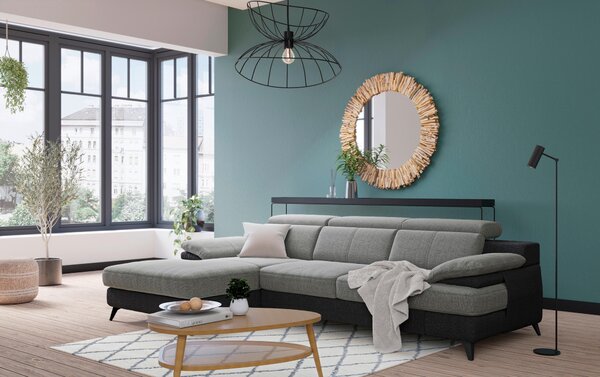 ROHOVÁ SEDAČKA, textil, světle šedá, tmavě šedá Livetastic - Sedací soupravy, Online Only