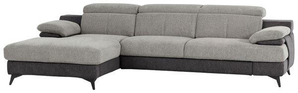 ROHOVÁ SEDAČKA, textil, světle šedá, tmavě šedá Livetastic - Sedací soupravy, Online Only