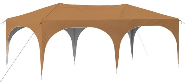 Párty stan s výsuvným stánkem 575 x 288 x 245 cm Béžová