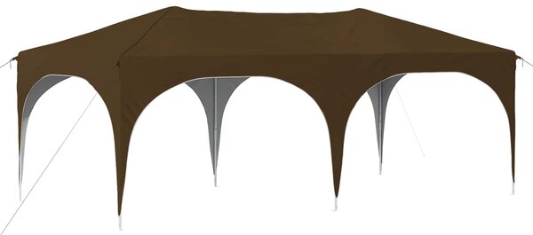 Párty stan s výsuvným stánkem 575 x 288 x 245 cm Taupe