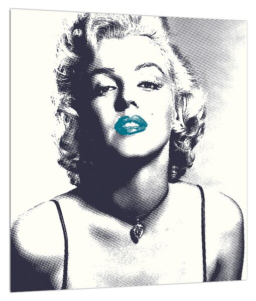 Obraz Marilyn Monroe s modrými rty (30x30 cm)