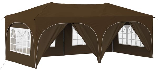 Párty stan s výsuvným stánkem 575 x 288 x 245 cm Taupe