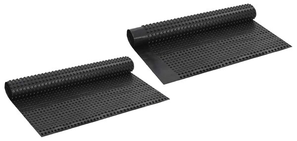 Rýhovaná odvodňovací deska 2 pcs Černá 1 x 20 m HDPE