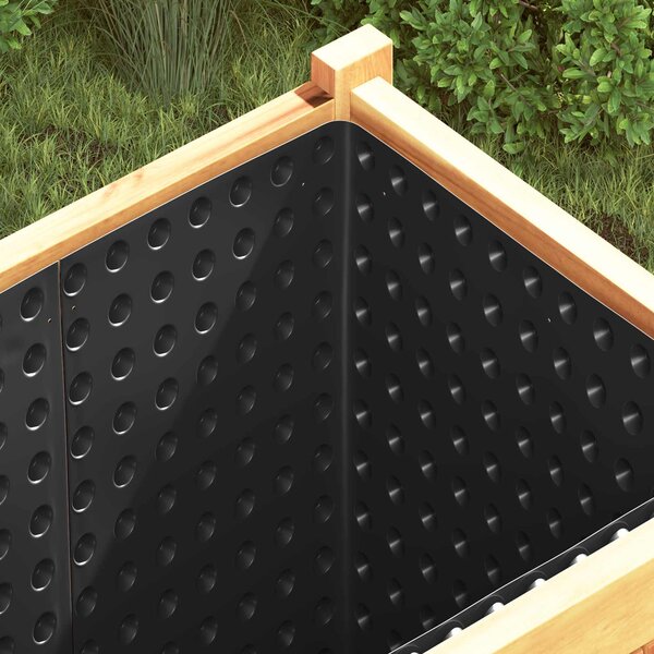 Rýhovaná odvodňovací deska 2 pcs Černá 1 x 20 m HDPE