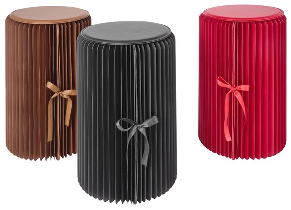 TABURET, plast, papír, kompozitní dřevo, 32/50 cm Ambia Home - Taburety