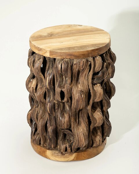 Dřevěný stolek Root 35x35x46 cm