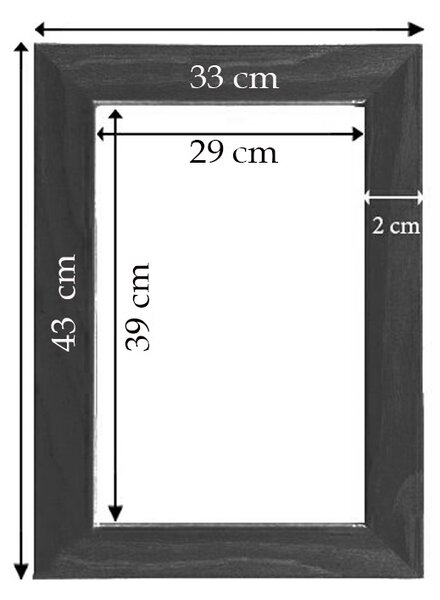 ICAR Rámeček 30x40 dřevěný SLS 05 žlutý