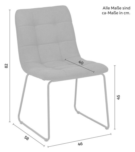 Židle MIA tmavěšedá