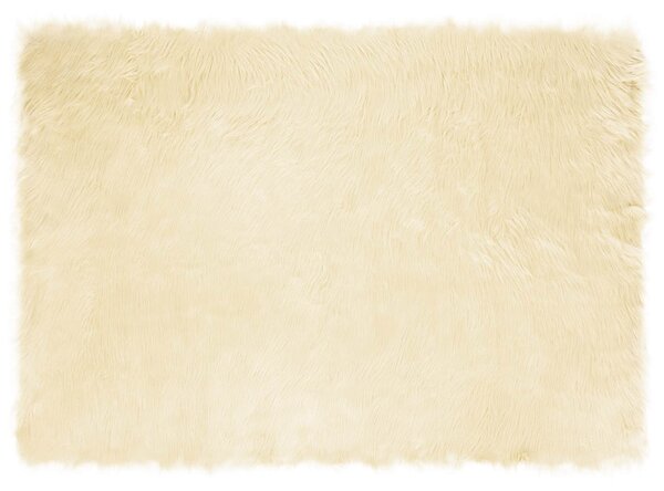 Koberec z umělé ovčí kožešiny TAFALLA Krémová 160 x 230 cm