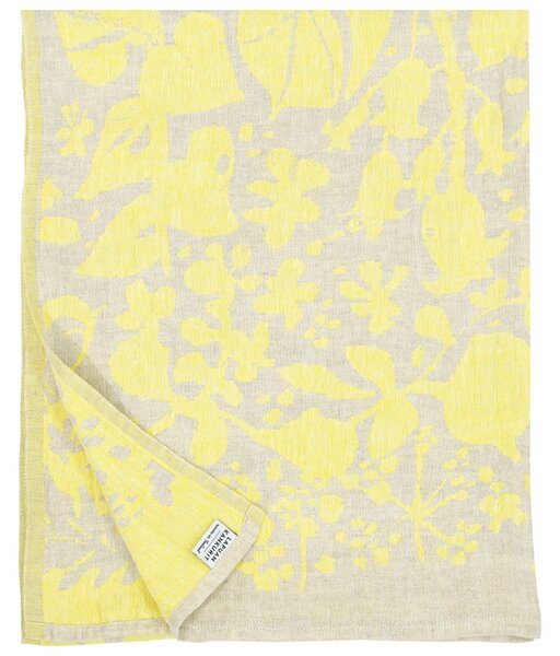 Lněný ručník Villiyrtit, len-žlutý, Rozměry 48x70 cm