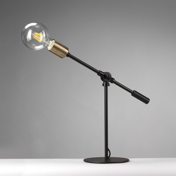 ONLI - Stolní lampa ASTE 1xE27/15W/230V 45 cm černá/zlatá