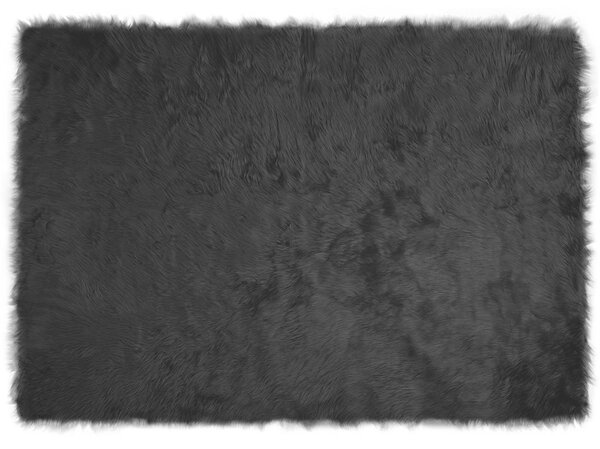 Koberec z umělé ovčí kožešiny TAFALLA Černá 140 x 200 cm