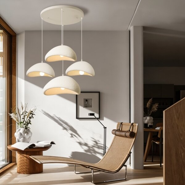 BRILAGI - Lustr na lanku WABI SABI 4xE27/60W/230V bílá