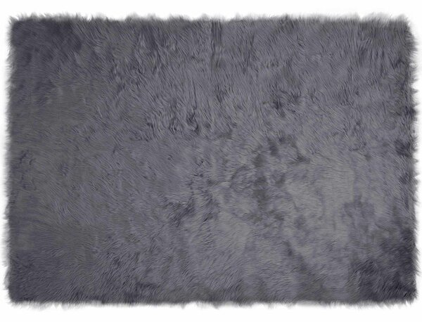 Koberec z umělé ovčí kožešiny TAFALLA Antracitová 140 x 200 cm